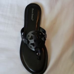 Pierre Dumas black thong sandal